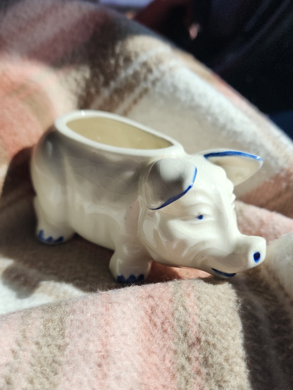 Vintage Ceramic Pig Planter Japan MCM